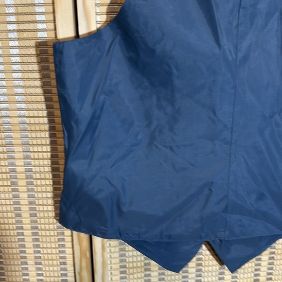 Vintage Men's Two Tone Blue Gray Pinstripe Career Suit Vest No Tags - Picture 11 of 13